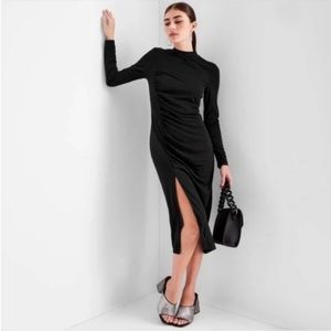 Future Collective XL high side slit black dress